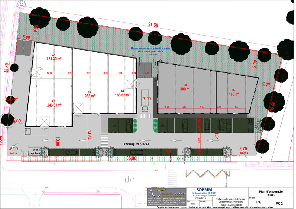 PC- LA BOUEXIERE – Plan d ensemble essai PC2 Plan d ensemble